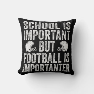 Cojín Decorativo La Escuela Es Importante El Fútbol.