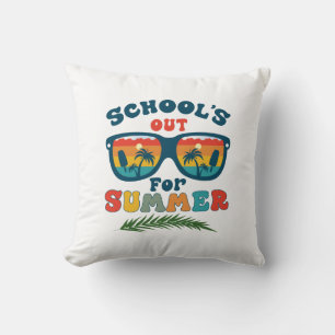 Cojín Decorativo La escuela está fuera para el Verano Vintage el úl