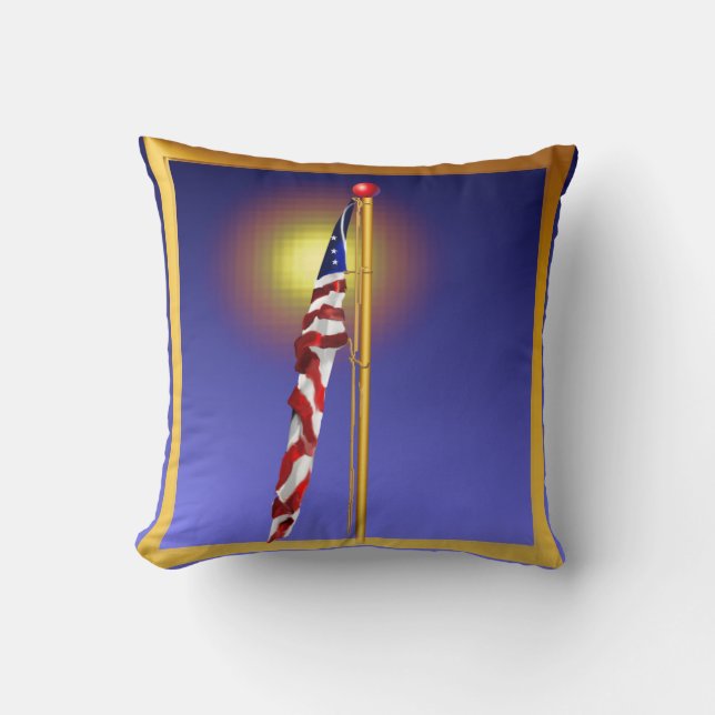 Cojín Decorativo La estrella Spangled la bandera (Anverso)