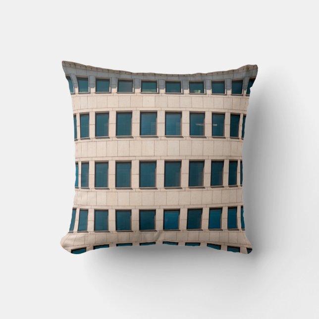 Cojín Decorativo La fachada del edificio moderno de forma rectangul (Anverso)
