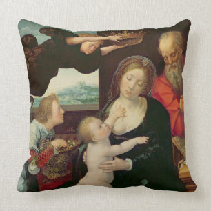 Cojín Decorativo La familia santa, 1522 (aceite en el panel)
