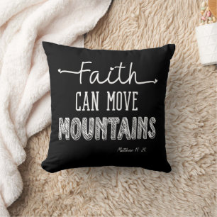 Cojín Decorativo La fe puede mover montañas