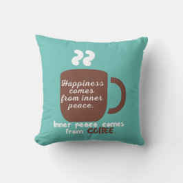 Cojín Decorativo La felicidad es café Coffny Cote Word Art