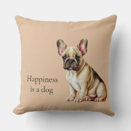 Cojín Decorativo La felicidad es un perro