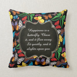Cojín Decorativo La felicidad es una mariposa