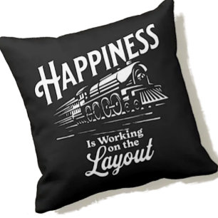 Cojín Decorativo La felicidad está trabajando en la disposición, el