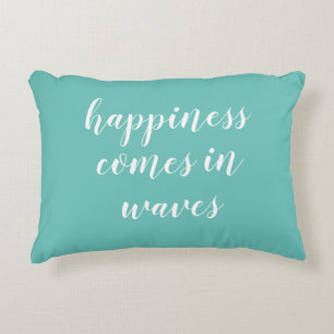Cojín Decorativo La felicidad llega en Waves Beach Accent Pillow