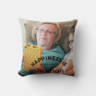 Cojín Decorativo La Felicidad Se Llama Foto De Una Abuela Personali