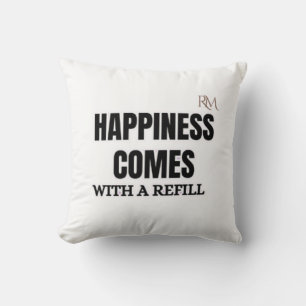 Cojín Decorativo La Felicidad Viene Con un Recambio Diseño Divertid