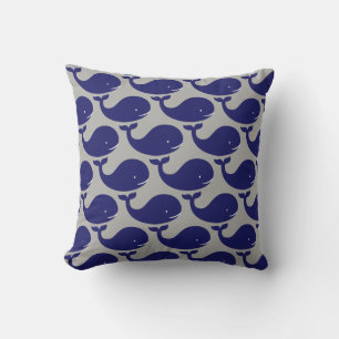 Cojín Decorativo La feliz ballena azul