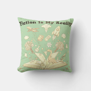 Cojín Decorativo La ficción es mi realidad   Diseño Fantasía de Lov