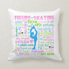Cojín Decorativo La figura patinador en colores pastel redacta
