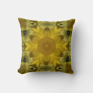 Cojín Decorativo La flor del sol estalla dorada