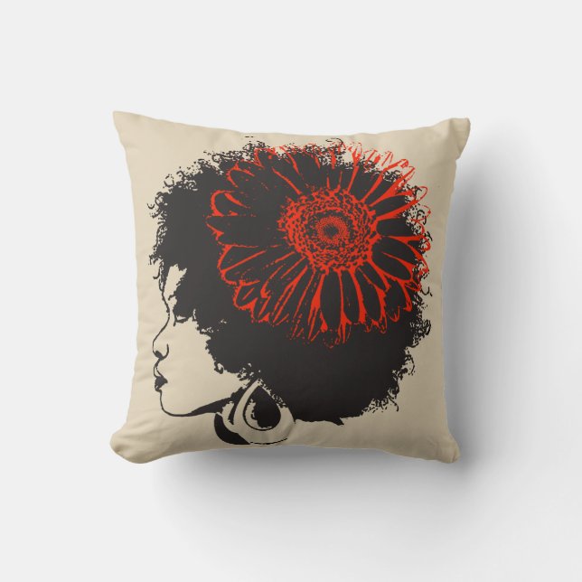 Cojín Decorativo La flor roja2 (Anverso)