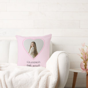 Cojín Decorativo La foto del corazón milagroso de la abuela persona