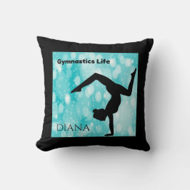 Cojín Decorativo La gimnasia lanza almohada, nombre personalizado.