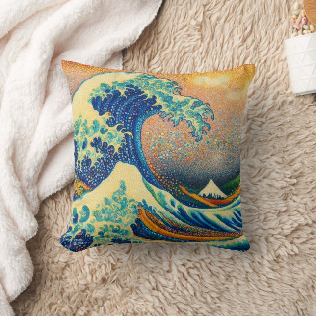 Cojín Decorativo La Gran Ola, la ola de Kanagawa v2 (Manta)