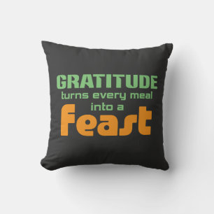 Cojín Decorativo La gratitud convierte cada comida en un festín