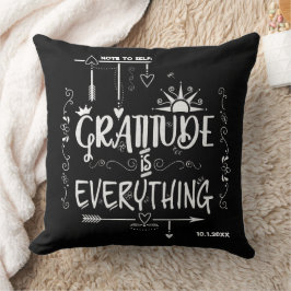 Cojín Decorativo La gratitud es todo 🖤 calkboard