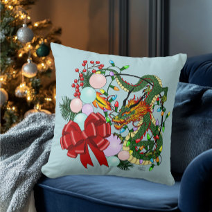 Cojín Decorativo La guerra de los Navidades dragones chinos