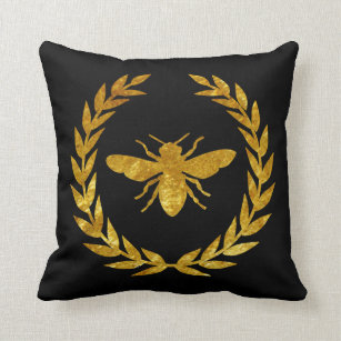 Cojín Decorativo La guirnalda y la abeja del oro personalizan