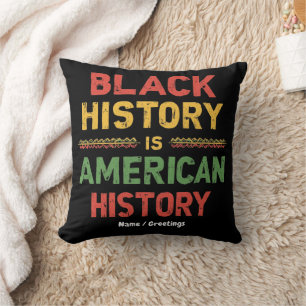 Cojín Decorativo La historia negra es la historia americana Honrand