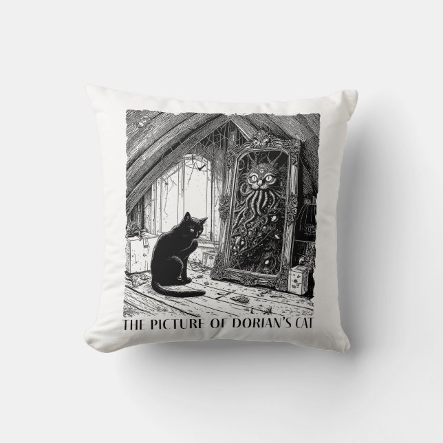 Cojín Decorativo La imagen del gato de Dorian (Anverso)