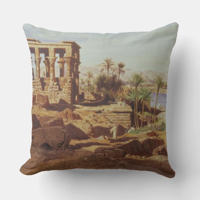 Cojín Decorativo La isla de Philae, 1866 (w/c) (Anverso)