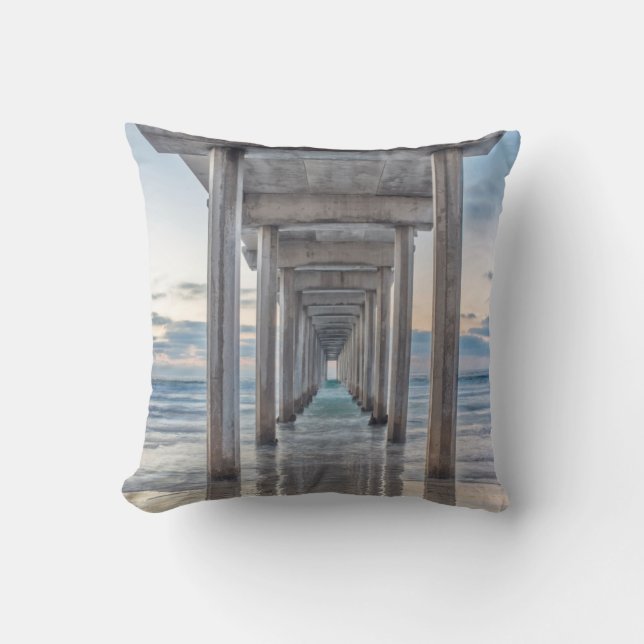 Cojín Decorativo La Jolla, Muelle Scripps (Anverso)