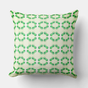 Cojín Decorativo La joya verde y redonda de la esmeralda