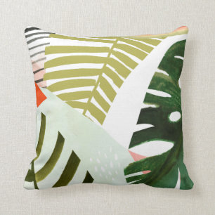 Cojín Decorativo La jungla pega la vegetación tropical