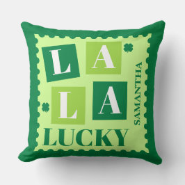 Cojín Decorativo La La Lucky St. Patrick’s Day Personalized