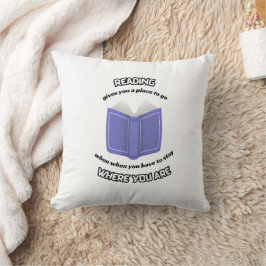 Cojín Decorativo La lectura te da un lugar a dónde ir