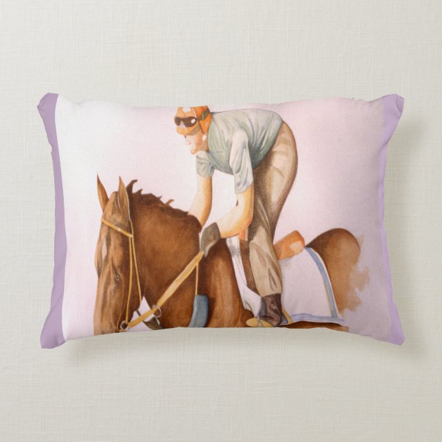 Cojín Decorativo La línea de finalización (Anverso)