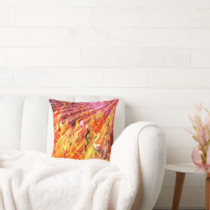 Cojín Decorativo La luz del sol a través de las llamas......