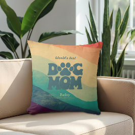 Cojín Decorativo La madre del perro Retro Groovy personalizada