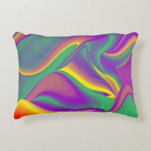 Cojín Decorativo La magia de los colores abstracta el arte pluviomé