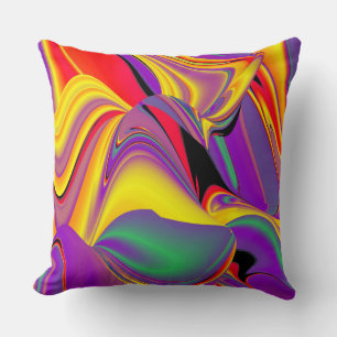 Cojín Decorativo La magia de los colores abstracta el arte pluviomé