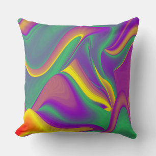 Cojín Decorativo La magia de los colores abstracta el arte pluviomé