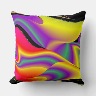Cojín Decorativo La magia de los colores abstracta el arte pluviomé