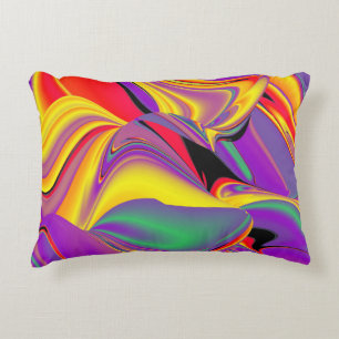 Cojín Decorativo La magia de los colores abstracta el arte pluviomé