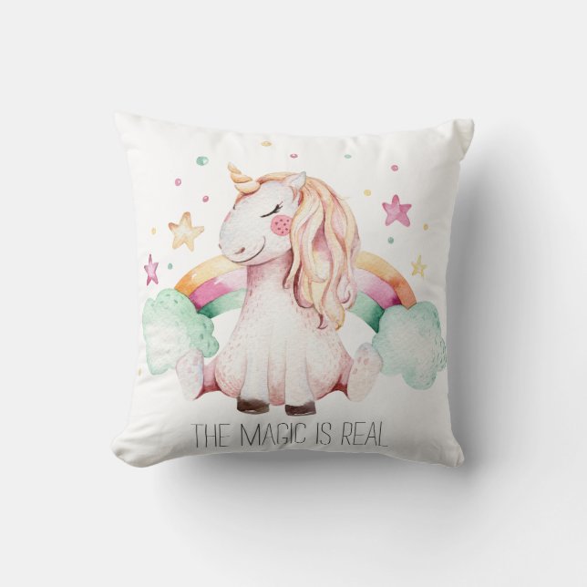 Cojín Decorativo La magia es un auténtico unicornio (Anverso)