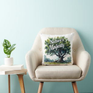 Cojín Decorativo "La Majestad de la Naturaleza" - Píldora de roble