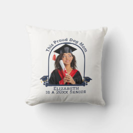 Cojín Decorativo La Mamá de Perro Orgulloso es una graduación senio