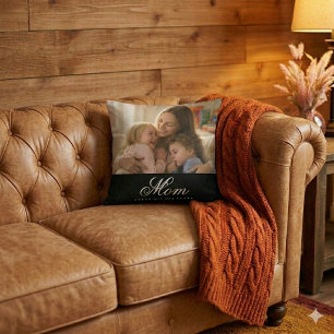 Cojín Decorativo La mamá estableció un guión elegante blanco Foto