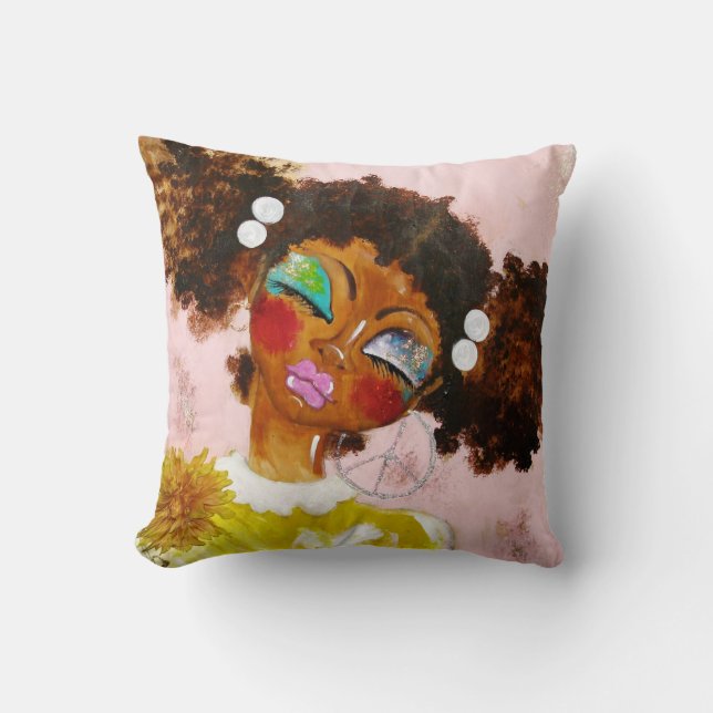 Cojín Decorativo La maquillaje de mamá (Anverso)