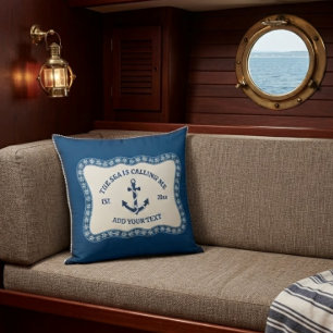 Cojín Decorativo La Mar Me Está Llamando Casa de Playa Personalizad