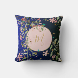 Cojín Decorativo La Marina Floral Elegante Chinoiserie Oro Rosa