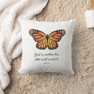 Cojín Decorativo La mariposa monarca Pillow Dios está dentro de ell