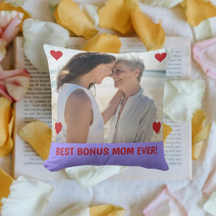 Cojín Decorativo La mejor foto de mamá en el día de la madre